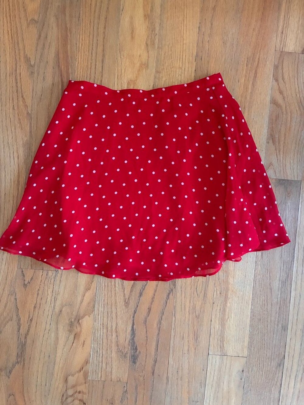 Art Class Girls Red Polka Dot Skater Skirt Large (10/12)